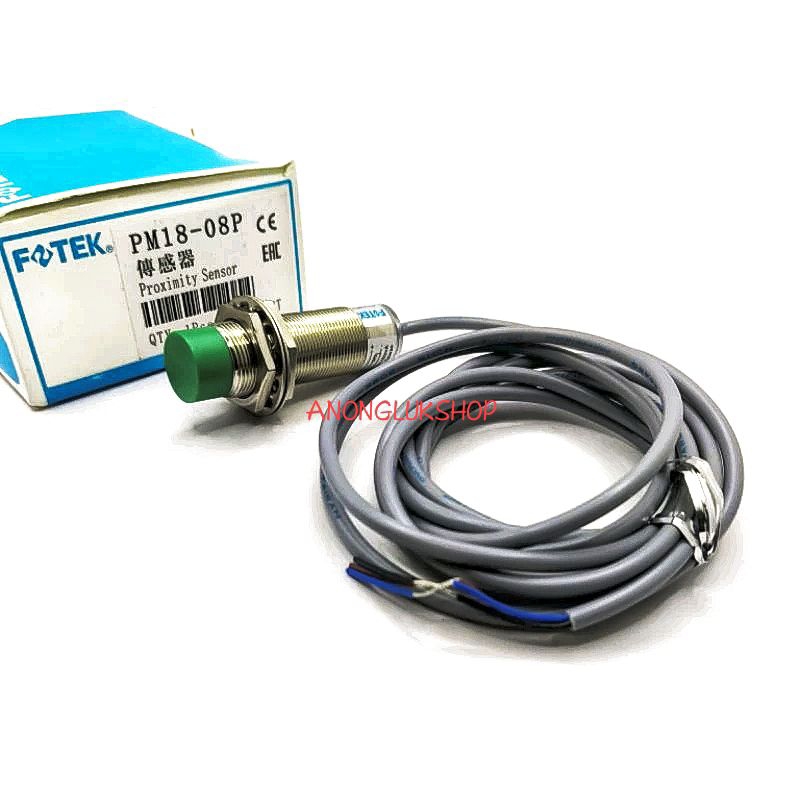PM18-08P PM1808P FOTEK Proximity Sensor M18 เซ็นเซอร์จับโลหะ 3สาย PNP NO ระยะการจับ 8มิล