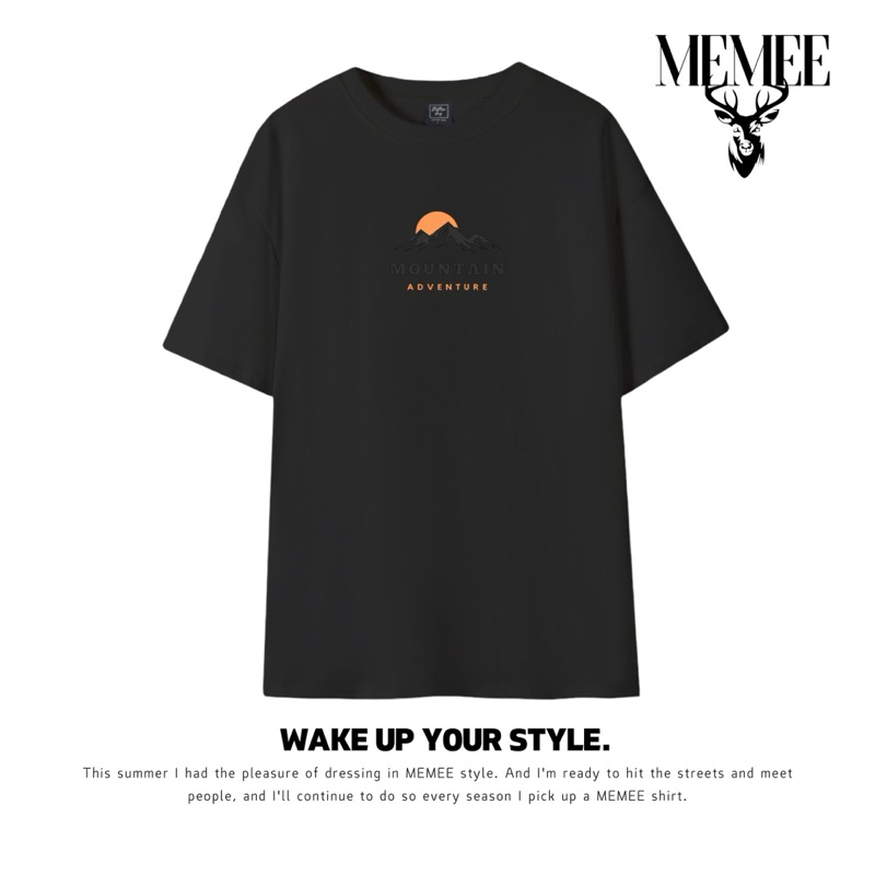 (Lot2)MEMEE Cotton USAแท้ ผ้านุ่ม ทรงสวย คอกลม(Mountain)