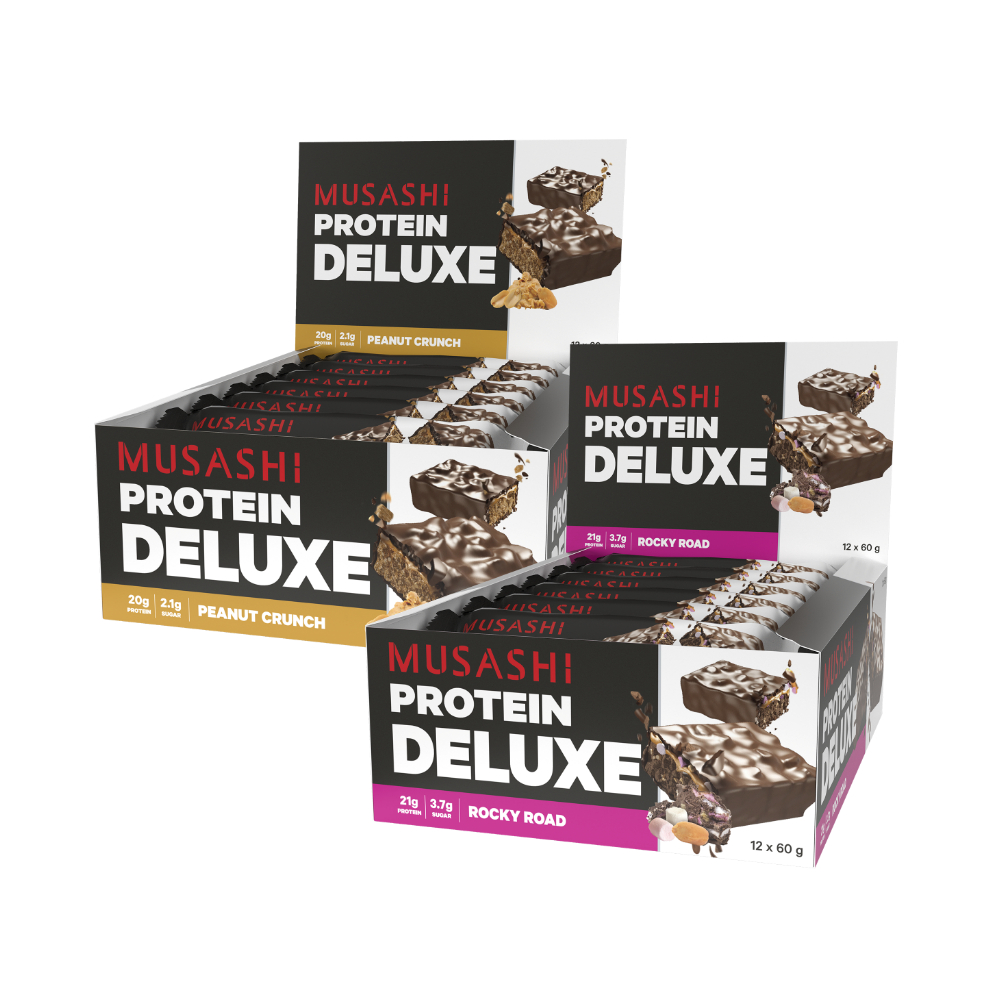 Musashi Deluxe Protein Bar โปรตีน 21 กรัม (แพ็คคู่ประหยัดกว่า)
