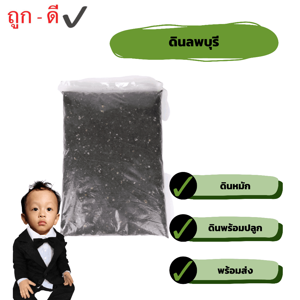ดินมูลใส้เดือนผสม ดินพร้อมปลูก ดินปลูกต้นไม้ ดินปลูกสนามหญ้าขนาด1กิโลกรัมหรือ2ลิตร