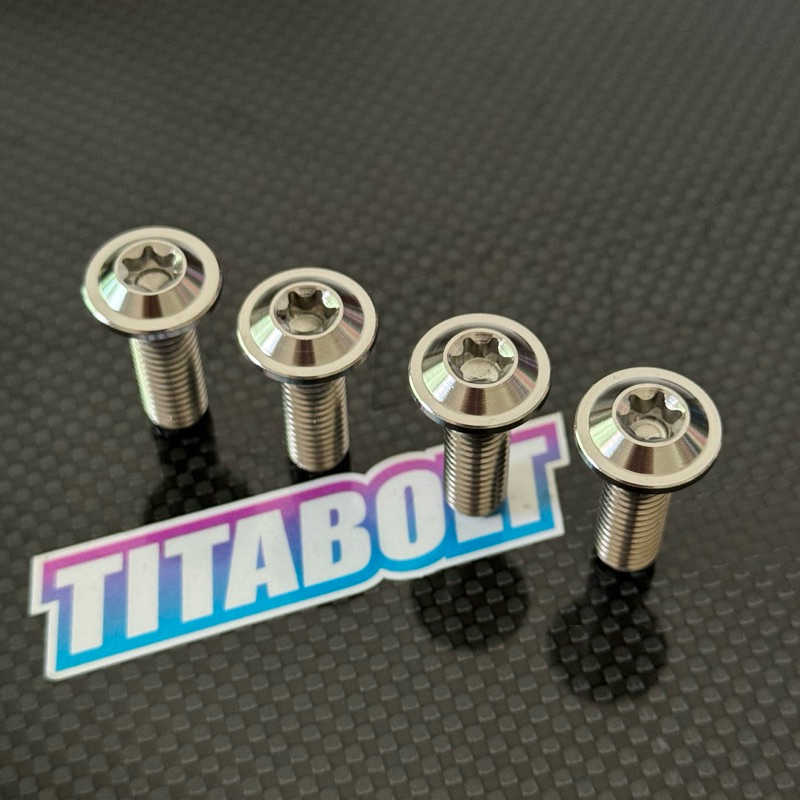 Titabolt น็อตไทเทเนียม หัวแบนดาว M8x15-40(ราคาต่อตัว)Titanium gr5