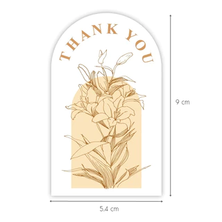 [พร้อมส่ง🇹🇭] สติ๊กเกอร์ "Thank you" on Curve ver.Mini ขนาด 5.4x9 ซม. (แพค 50 ดวง)