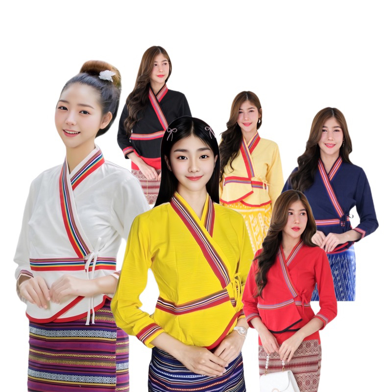 เสื้อพื้นเมืองผู้หญิงเจ้านางแต่งเทป