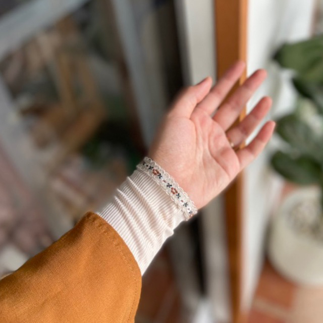 ปลอกแขน🍃Armband (รุ่น Zinnia คอลฯใหม่)แบบยาวปกติครึ่งแขน34cm(เหนือศอกเล็กน้อย)