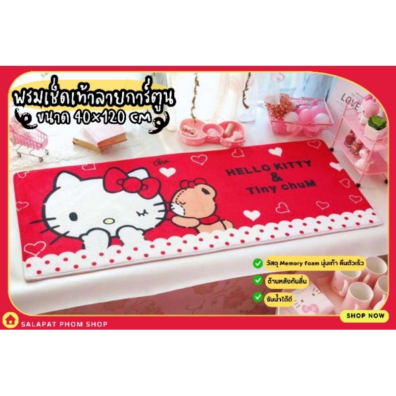 🎀พรมเช็ดเท้าลายการ์ตูน พรมเเต่งบ้าน พรมการ์ตูนน่ารัก  ขนาด 40x120 cm🎀