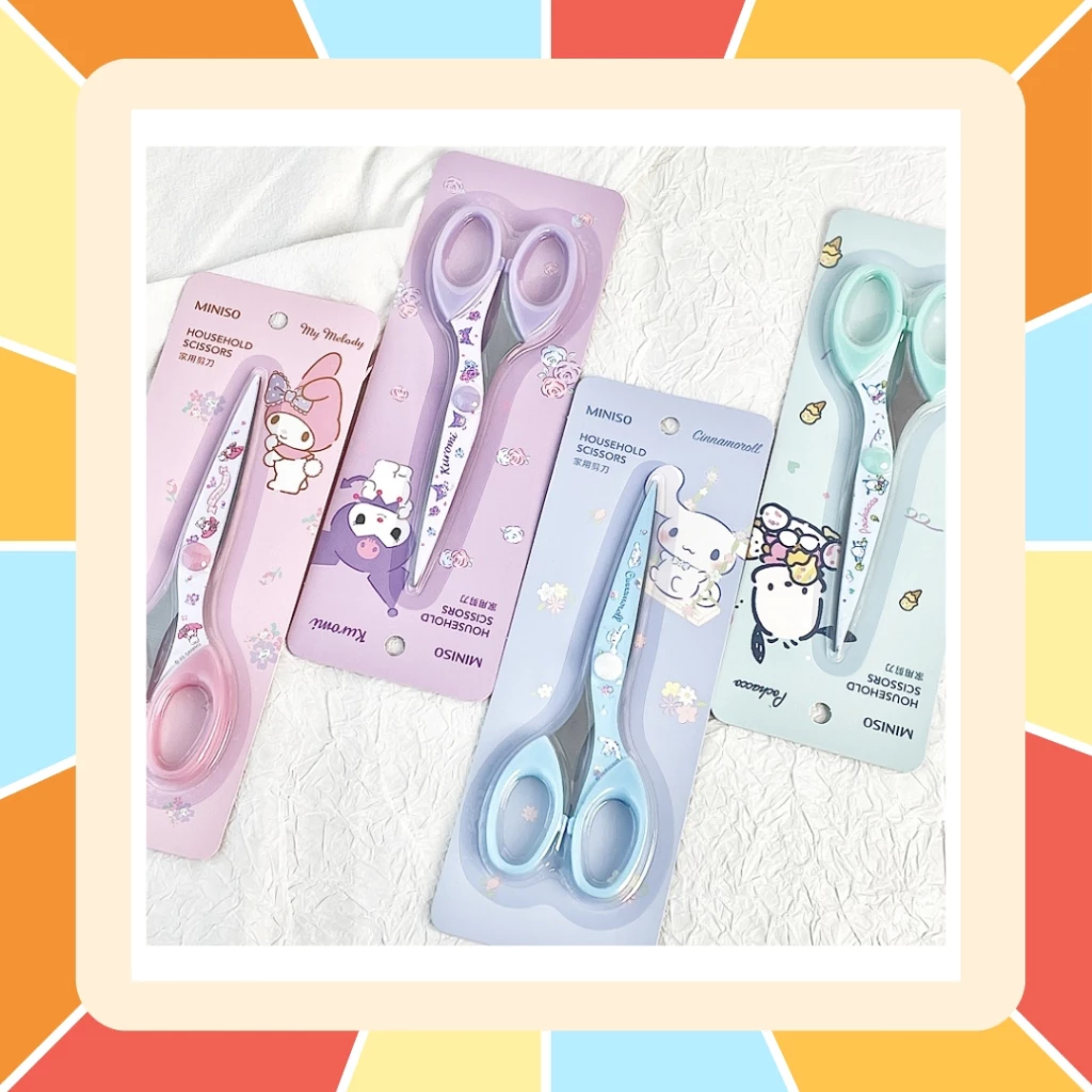 Miniso x Sanrio กรรไกร กรรไกรตัดกระดาษ กรรไกรลายลิขสิทธิ์ นำเข้าจากต่างประเทศ กรรไกรสีพาสเทล