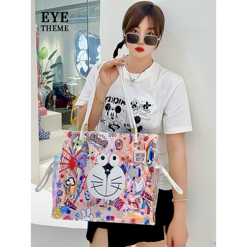 กระเป๋าช็อปปิ้งโฮโรแกรมโดม่อนEye them#2603