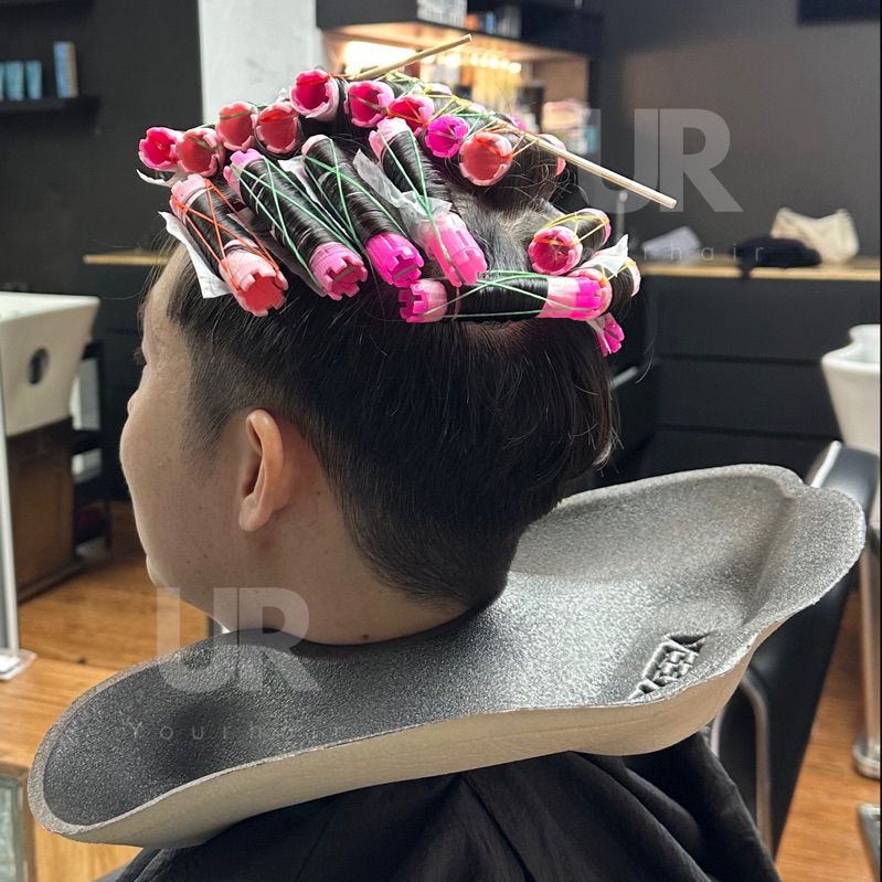 (พร้อมส่งจากไทย) ที่รองคอน้ำยาดัด หรือถาดรองคอ ฟองน้ำโฟมสีดำ 33*35cm - รูปที่ 5