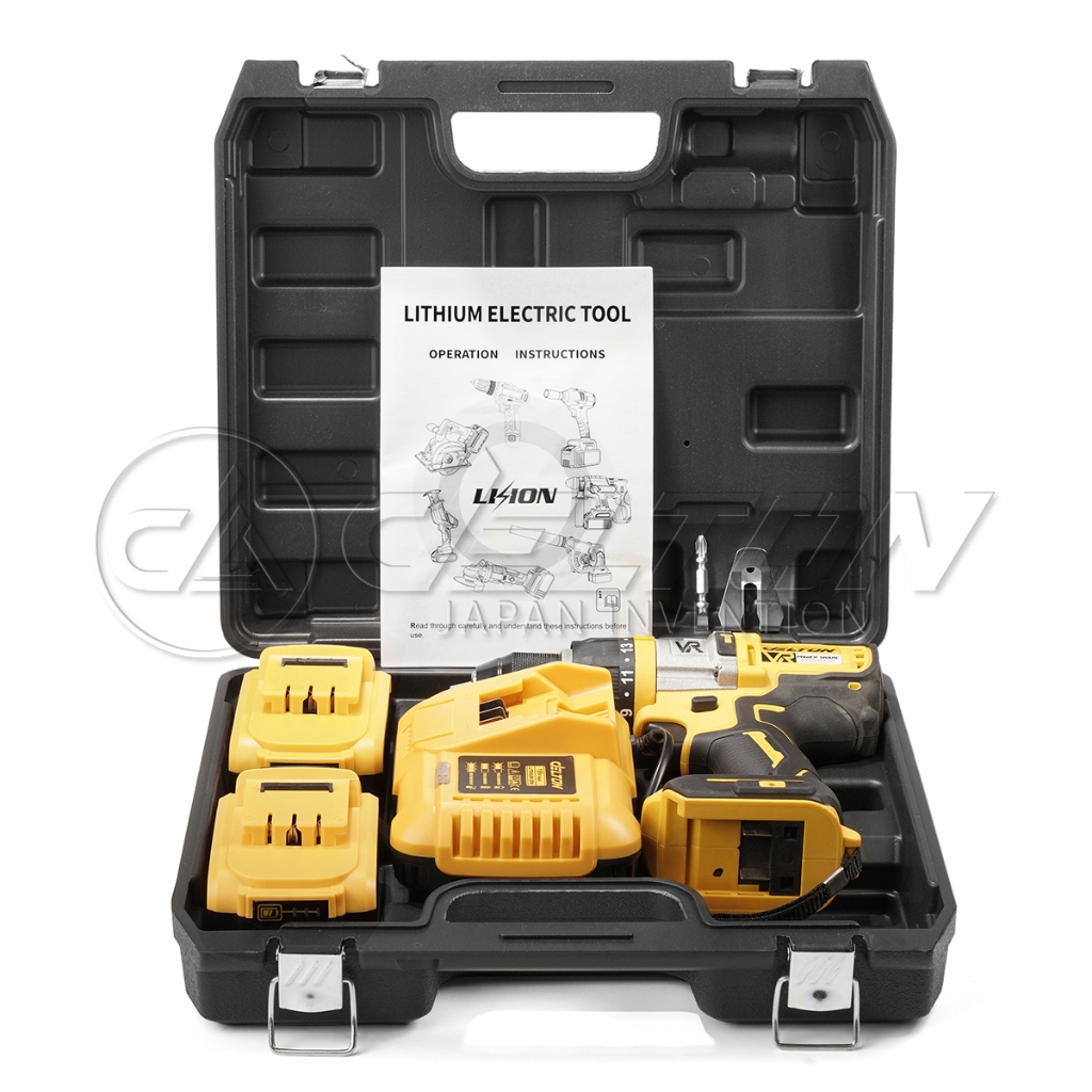 DELTON สว่านไร้สาย 3 ระบบ 199V มอเตอร์ไร้แปรงถ่าน Brushless Motor แบตเตอรี่พาวเวอร์แชร์ VR Series รุ่น AFF-10EB