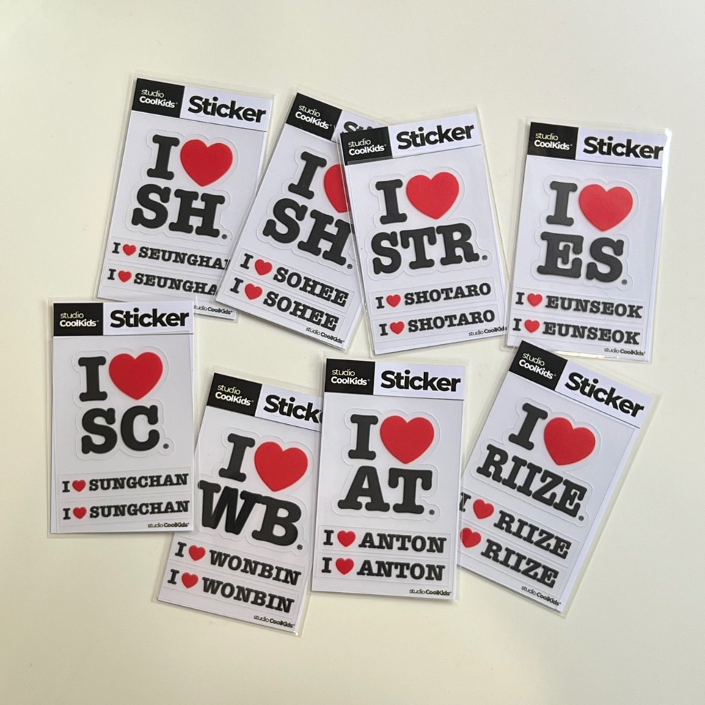 STICKER I LOVE RIIZE สติ๊กเกอร์ใสติดด้ามแท่งไฟ (ไซส์ครึ่ง A7) - รูปที่ 2