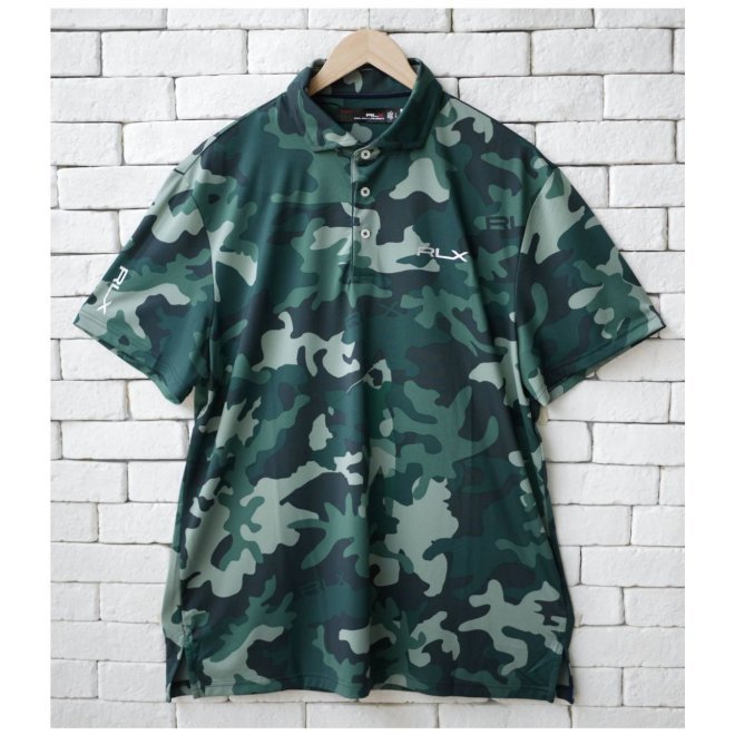 RLX RALPH LAUREN GOLF CUSTOM SLIM FIT PERFORMANCE CAMO POLO SHIRT