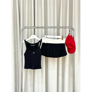 [ พร้อมส่ง ] DOUBLE MINI SKIRT 🩵เฉพาะกระโปรง กระโปรงจับจีบ Unigam