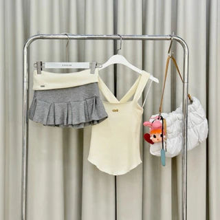 [ พร้อมส่ง ] DOUBLE MINI SKIRT 🩵เฉพาะกระโปรง กระโปรงจับจีบ Unigam
