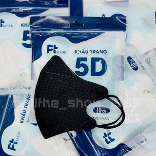 แมส5D คุณภาพพรีเมี่ยม 1 แพ็ค 10 ชิ้น งานหนา หน้ากากอนามัย 5D เเมสหน้าเรียว ใส่สบาย พร้อมส่ง