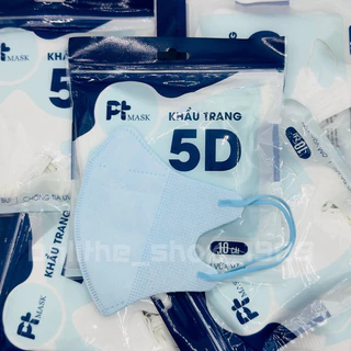 แมส5D คุณภาพพรีเมี่ยม 1 แพ็ค 10 ชิ้น งานหนา หน้ากากอนามัย 5D เเมสหน้าเรียว ใส่สบาย พร้อมส่ง