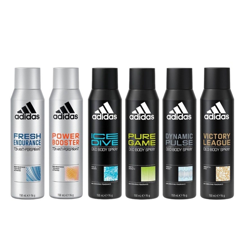 adidas อาดิดาส สเปรย์ระงับกลิ่นกาย สำหรับผู้ชาย กลิ่นหอม หมดกังวลเรื่องกลิ่นกาย ปกป้องยาวนาน 72 ชม. ขนาด 150 มล.