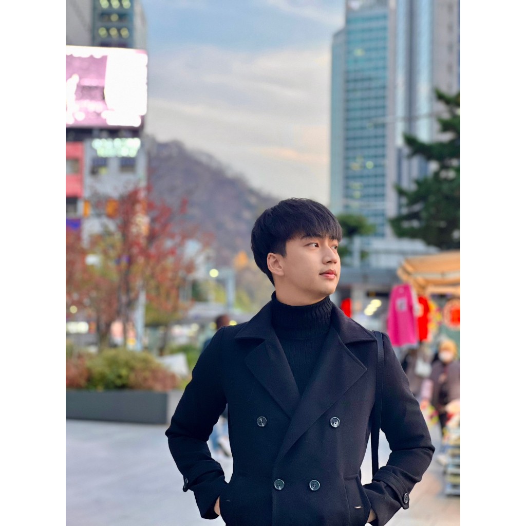 [Coatto.bkk] โค้ทวูลผสม unisex ปกกว้าง (C612)