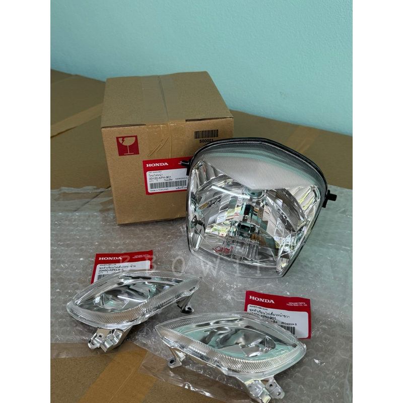 ‼️แท้เบิกศูนย์‼️โคมไฟหน้า+ชุดโคมไฟเลี้ยว(R,L) Wave125sหัวเถิก แท้ศูนย์ honda.
