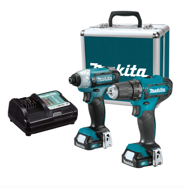 [คอมโบเซ็ต] MAKITA CLX224X1 : สว่านเจาะไร้สาย+ไขควงกระแทกไร้สาย DF333DZ+TD110DZ