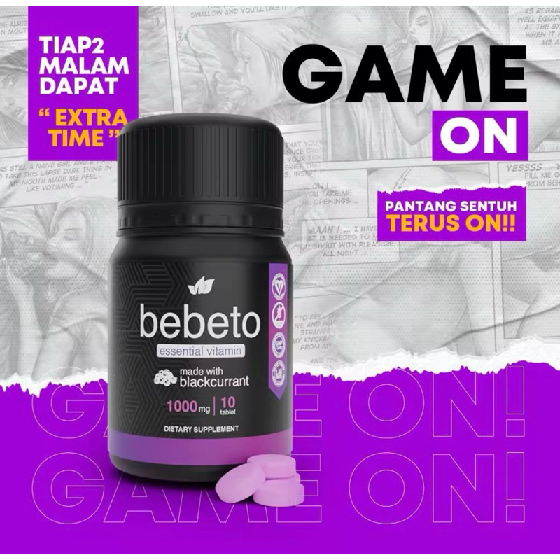 ลูกอม รสเบอรรี่  BEBETO CANDY SUPPLEMENT FOR MEN 10 เม็ด