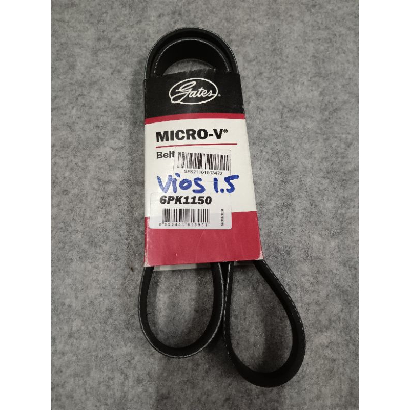 6PK1150 สายพานหน้าเครื่อง แอร์ ไดชาร์ท VIOS NSP151 **ปี 2016 ขึ้นไป Gen 3 2NR-FE (1.5L) และ 2NR-FBE 