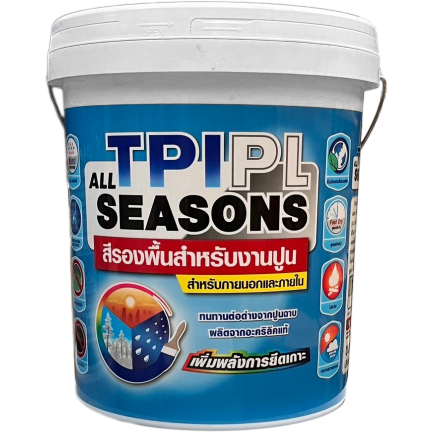 ส่งเร็ว ถูกสุด TPI สีรองพื้น สำหรับงานปูนและผนังทั่วไป ทีพีไอ (NP111) สีรองพื้นปูนใหม่ สีทาปูน สีทาภายใน ขนาด 18.9 ลิตร