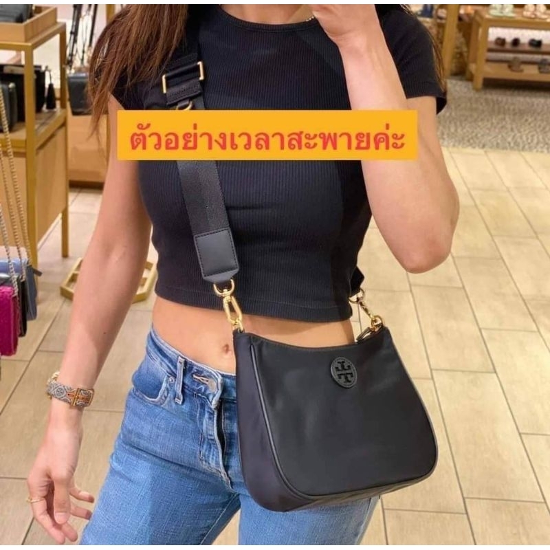 รอบถูกมาก Tory Burch 88370 Nylon Web Convertible Crossbody Bag