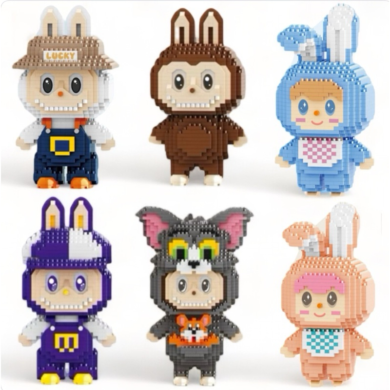 ตัวต่อนาโนไซส์ XL - Linkgo no. 60001-60004 Lucky Labubu Building Blocks