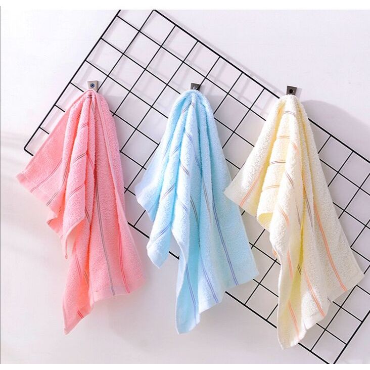 ผ้าขนหนู Cotton100% เช็ดหน้า อาบน้ำ เช็ดผม เนื้อผ้านิ่ม 32*68CM