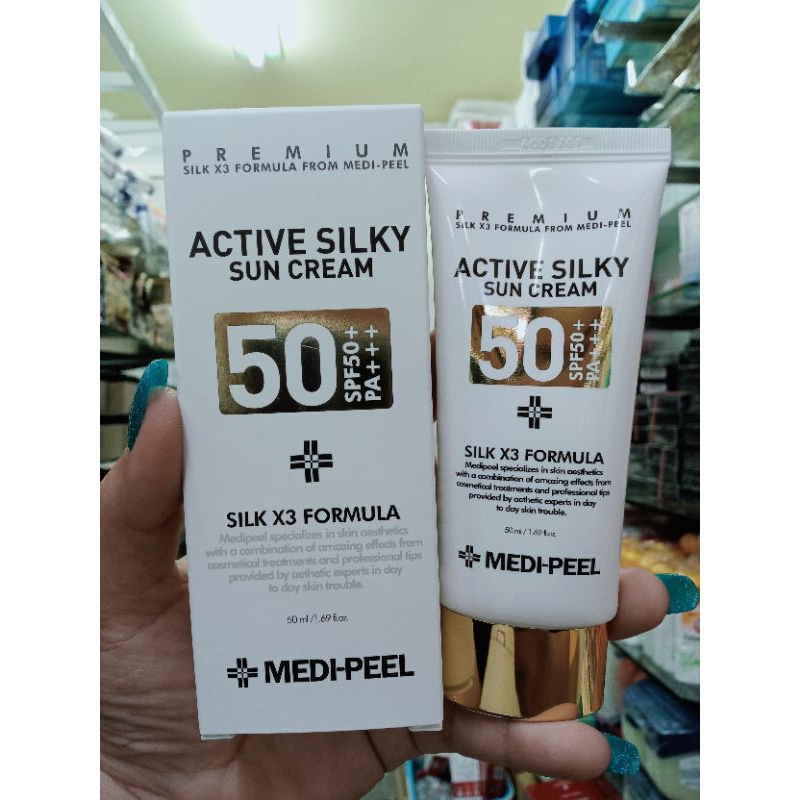 กันแดด.Medi-Peel Active Silky Sun Cream SPF50+ PA+++ 50mL.SEP.2027