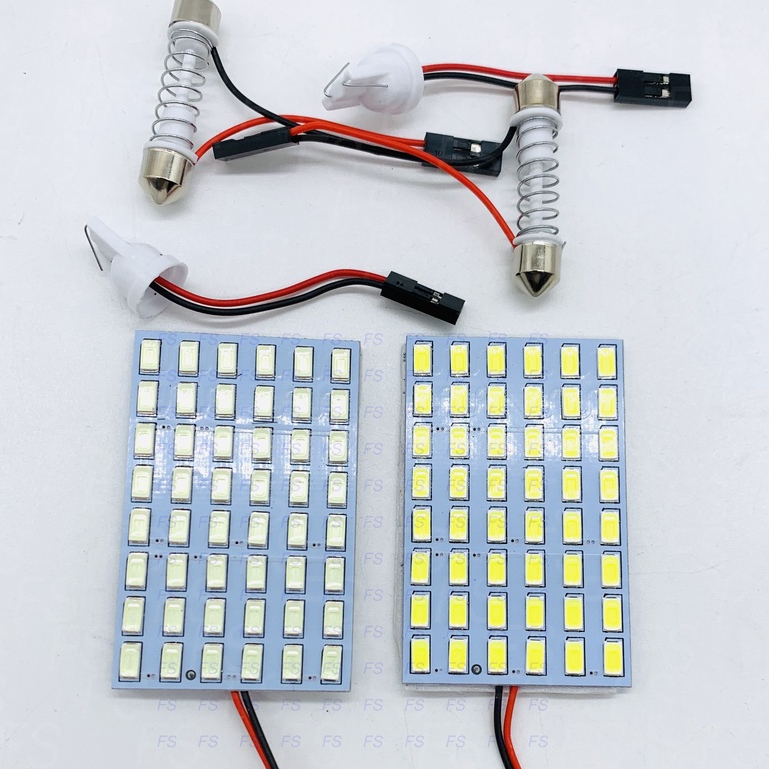 ไฟเพดานรถยนต์ LED 48SMD ชิป ใส่กับรถได้ทุกรุ่น สีขาว /สีไอบลู 12V