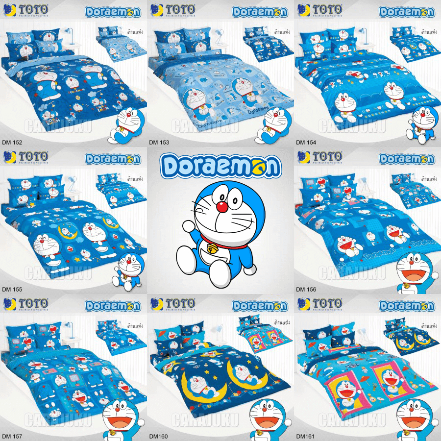 [8 ลาย] TOTO ชุดผ้าปูที่นอน 3.5ฟุต 5ฟุต 6ฟุต โดเรม่อน Doraemon #Total โตโต้ โดราเอม่อน โดเรมอน