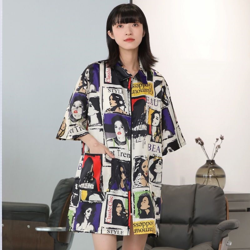 เสื้อกาวน์ช่างตัดผม​แบบกระดุมแขนยาวแขนสั้น ผ้ากันเปื้อน สําหรับช่างตัดผม เหมาะกับผู้ชาย และผู้หญิง SIZE M-XL