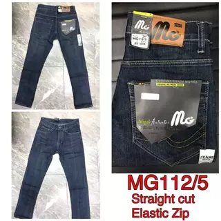 กางเกงยีนส์ขายาว ผู้ชาย MG112 เป้าแบบซิป ผ้ายืด