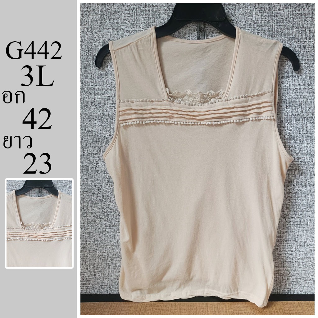 เสื้อกล้าม แบรนด์แท้  มือสอง ไซส์ 3L อก 42 ยาว 23 รหัส G442