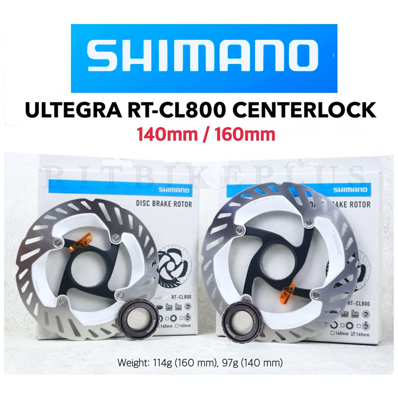 ใบดิสจักรยาน SHIMANO ULTTEGRA CENTER LOCK RT-CL800 พร้อมฝาล็อค(เล็กและใหญ่) (ของแท้บริษัท)