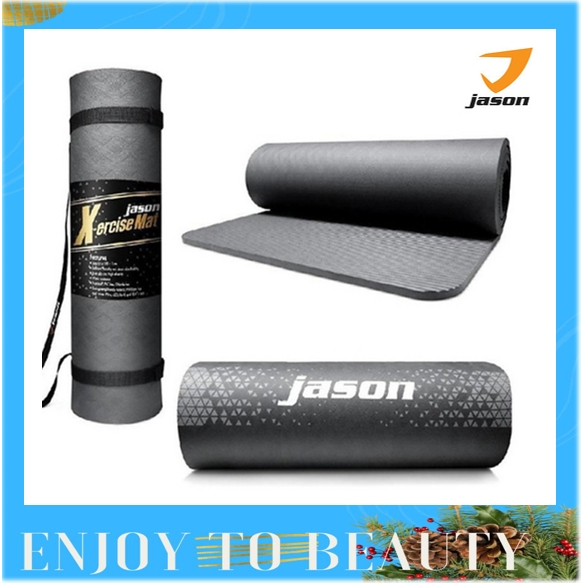 JASON เสื่อออกกำลังกาย เสื่อโยคะ หนา 10 มิล ขนาด 183 x 61 cm ฟรีสายหิ้ว รุ่น Yoga Mat X-ercise JS054