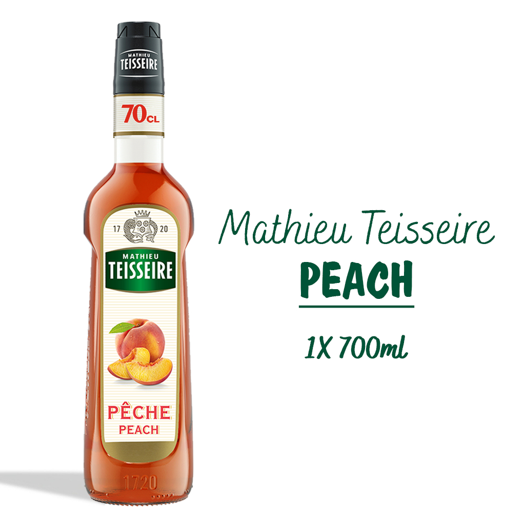 Mathieu Teisseire น้ำเชื่อมกลิ่นพีช 700มล. | Mathieu Teisseire Peach Syrup