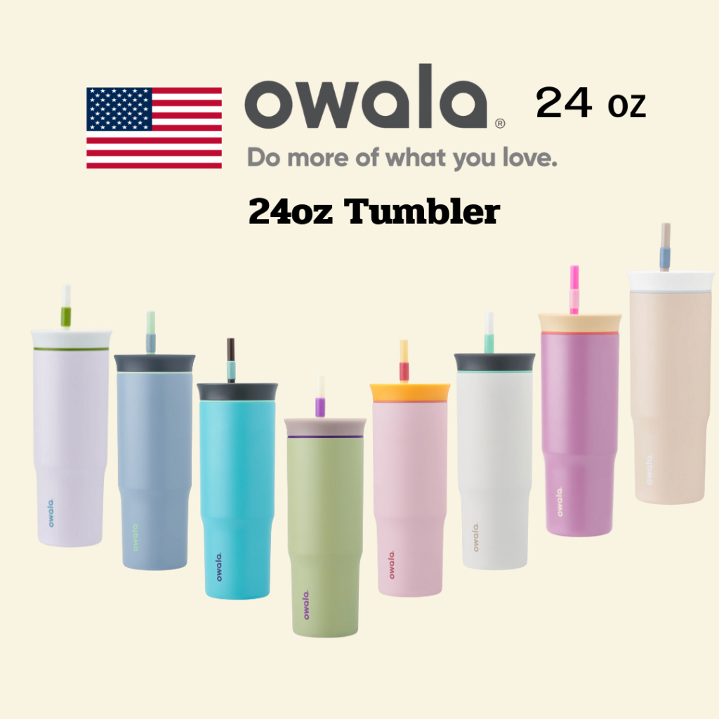 🇺🇸 <<<< พร้อมส่ง >>>>  Owala 24oz. Tumbler แก้วเก็บความเย็น 710 ml. / Smoothsip Slider 20oz.