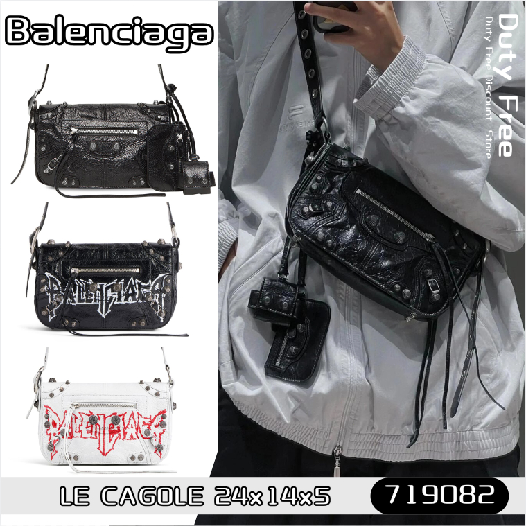 💼Balenciaga LE CAGOLE MEN Travel Bag บาเลนเซียก้า✨กระเป๋าสะพายข้างไหล่เดี่ยว/สไตล์เดียวกันสำหรับผู้ช