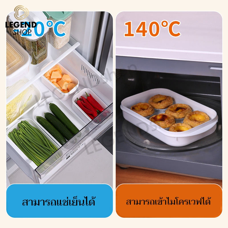 กล่องเก็บอาหาร กล่องใส่อาหาร กล่องถนอมอาหาร แบบพกพา ทนความร้อน เข้าไมโครเวฟได้ สําหรับใส่อาหารสดในตู้เย็น - รูปที่ 2