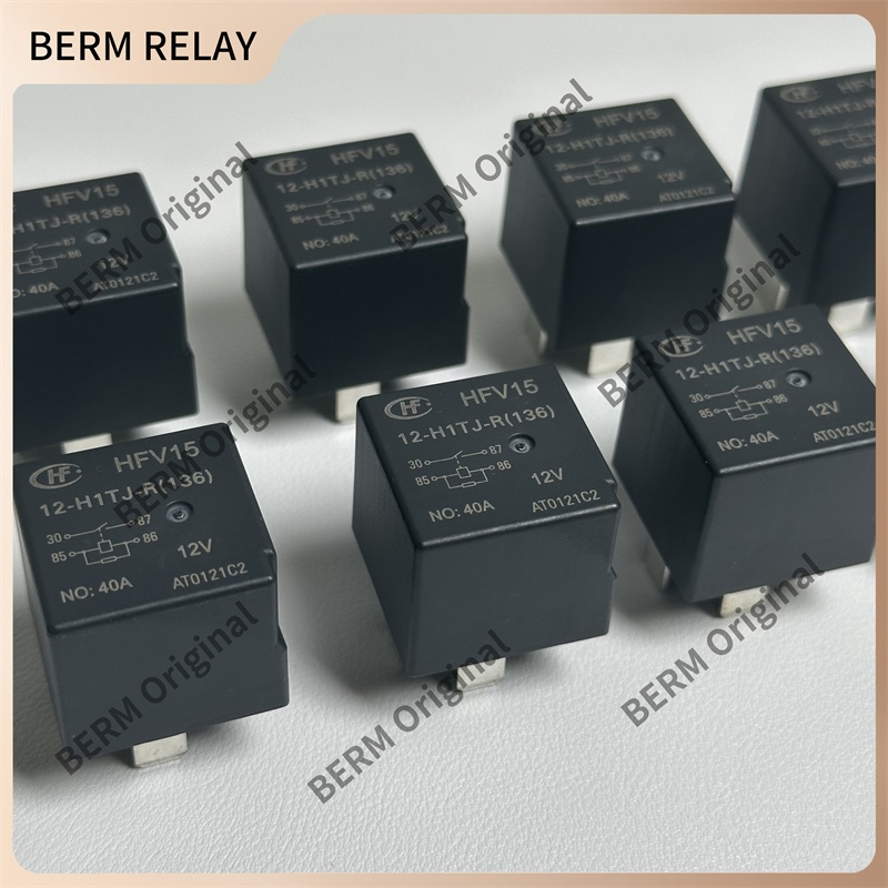 BERM HFV15 12-H1TJ-R HF relay 4 ขา 12V 40A  รีเลย์ สินค้าของแท้