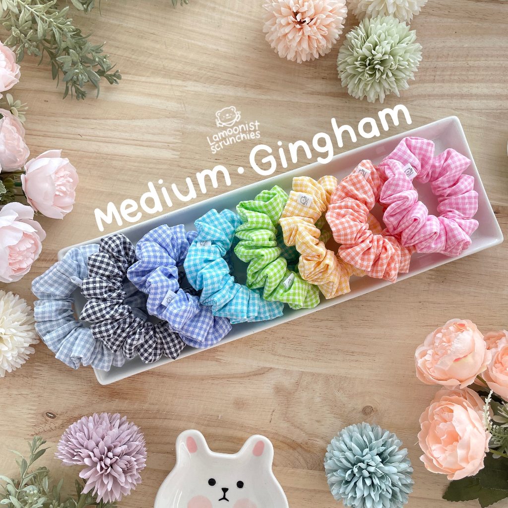 Lamoonist scrunchies • Medium • Gingham