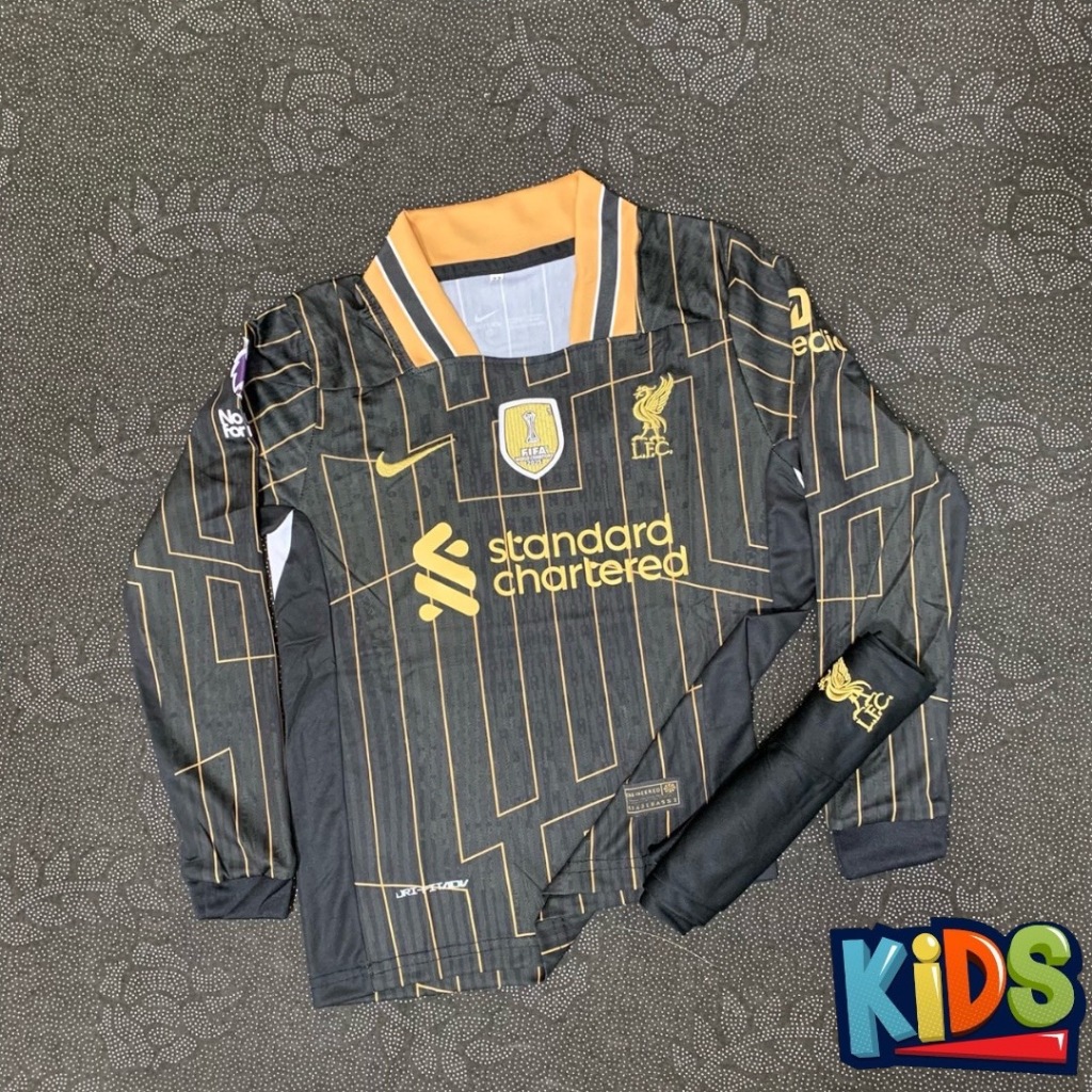 ชุดบอลเด็ก แขนยาว รุ่นใหม่ล่าสุด เสื้อพร้อมกางเกง 2024/2025