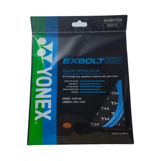 YONEX EXBOLT 65 เอ็นแบดมินตัน เส้นใยถักขนาด 0.65 มม. ผลิตประเทศญี่ปุ่น โดดเด่นในเรื่องแรงส่งลูก ลดแรงสะท้าน คอนโทรลลูก