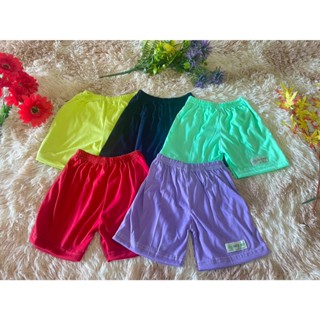 กางเกงขาสั้นเด็กสีพื้น เอวยางยืดผ้านิ่มใส่สบาย ( 1 แพ็ค 5 ตั…