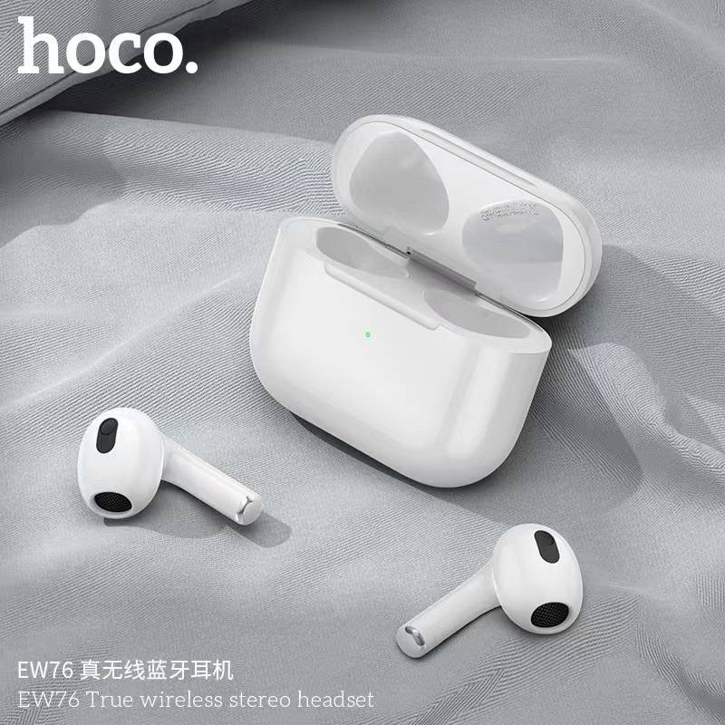 Hoco EW76 TWS ชุดหูฟังบลูทูธไร้สาย True Bluetooth 5.4 หูฟังพร้อมไมโครโฟนหูฟัง พร้อมสายชาร์จ USB C