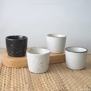 Tea Cup แก้วน้ำชาเซรามิค ก้นตัด สไตล์มินิมอล ขนาด 160 มล. ใช้เป็นแก้วใส่เทียนหอมได้