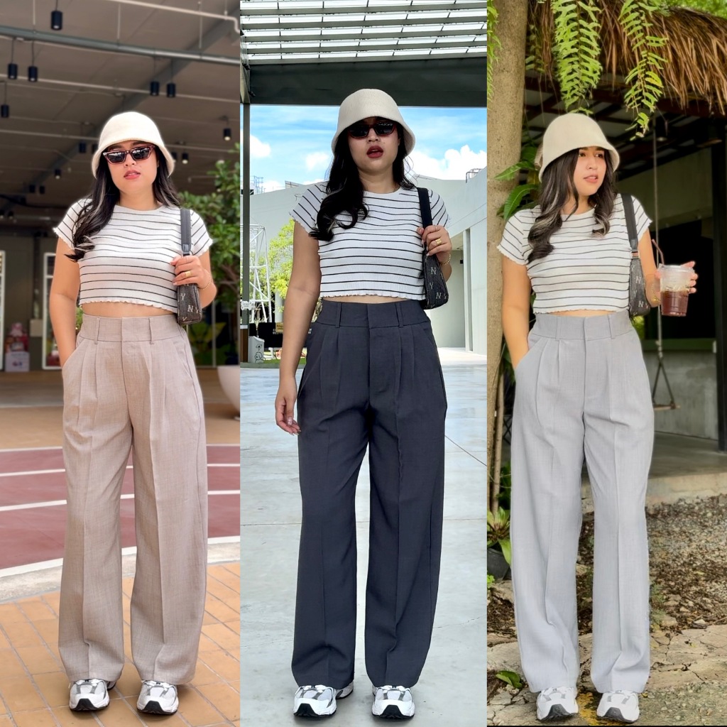 กางเกงผ้าสโนว์สลาฟ ขากระบอก เอวสูงปี๊ด ทรงสวย ใส่สบาย รีวิวครบจบ