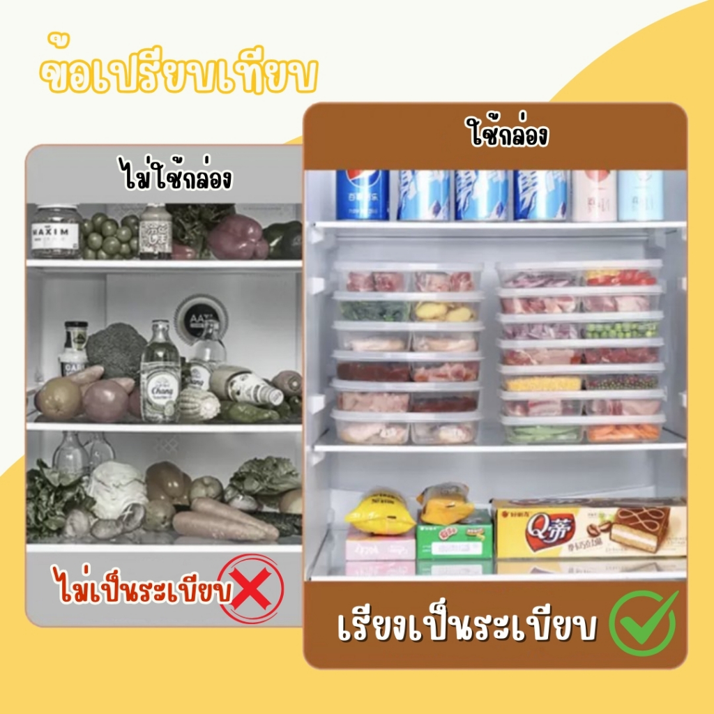 กล่องพลาสติกใส✨ อเนกประสงค์ 4 ช่อง พร้อมฝาปิด สําหรับใส่อาหาร พร้อมส่ง📌 - รูปที่ 6